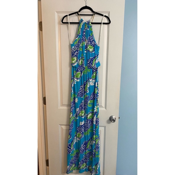 Lilly Pulitzer Blue Conch Shell Maxi Dress - Picture 2 of 8